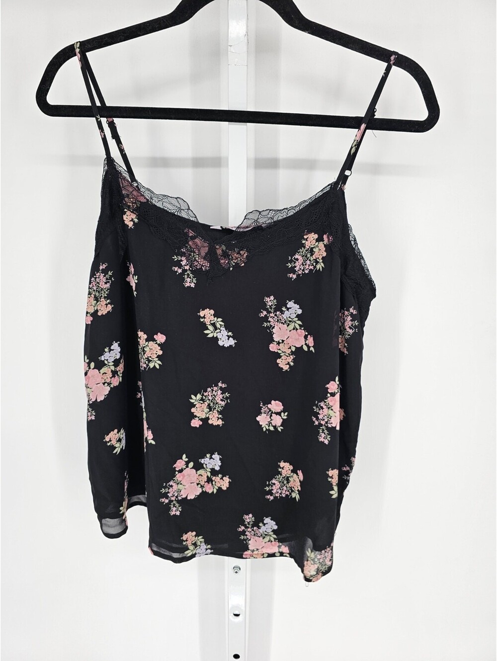 So Women's Navy Floral Strapless Sleeveless Casual Tank Top Size L